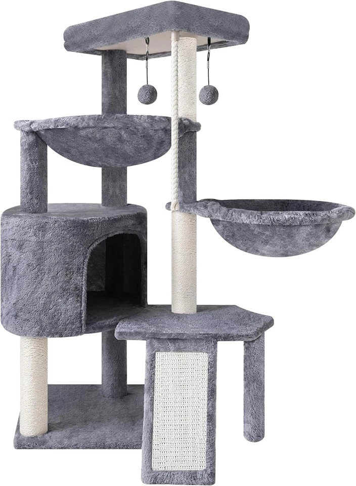 Xin Three Layer Cat Tree - Grey with Hammocks - Image 3 of 4