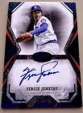 Topps Tier One Talent Fergie Jenkins Auto Red Foil /75 Cubs TOTA-FJ 2025