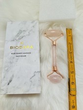 New In Box Biodara Genuine Rose Quartz Massage Face Roller