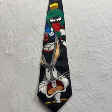 Looney Tunes Mania Bugs Bunny and Marvin the Martian tie LooneyTunes 90s Y2K