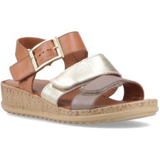Hush Puppies Eliana Sandal Leder Damen Gold Sandalen