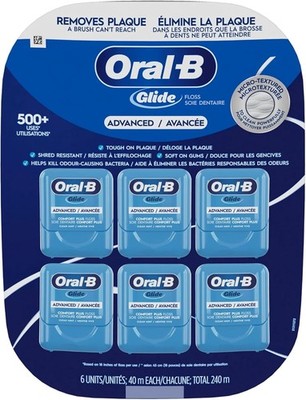 Oral-B GLIDE ADVANCED FLOSS 6 PACK X 40 M