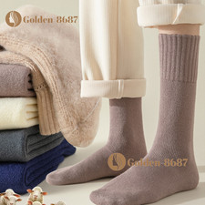 6 Pack Men Merino Wool Crew Socks Heavy Thick Warm Thermal Fuzzy Boot Sport Work