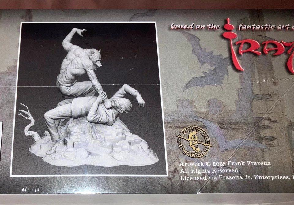Moebius Dracula meet the Wolfman Frazetta kit modelo figura escala 1:8 977 - Imagem 2 de 2