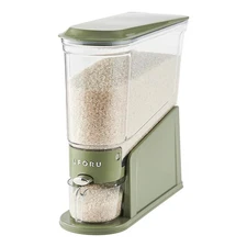 Rice Dispenser 11Lbs, Slim Rice Storage Container for Small Space, BPA-Free C...