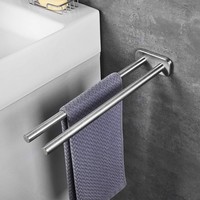 Handtuchhalter Edelstahl GebüRstet Bad Zweiarmig Wandmontage Badezimmer 40Cm