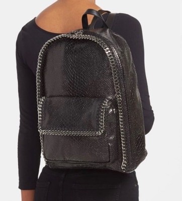 Very Rare! Stella McCartney Falabella Faux Snake Skin / Python Embossed Backpack