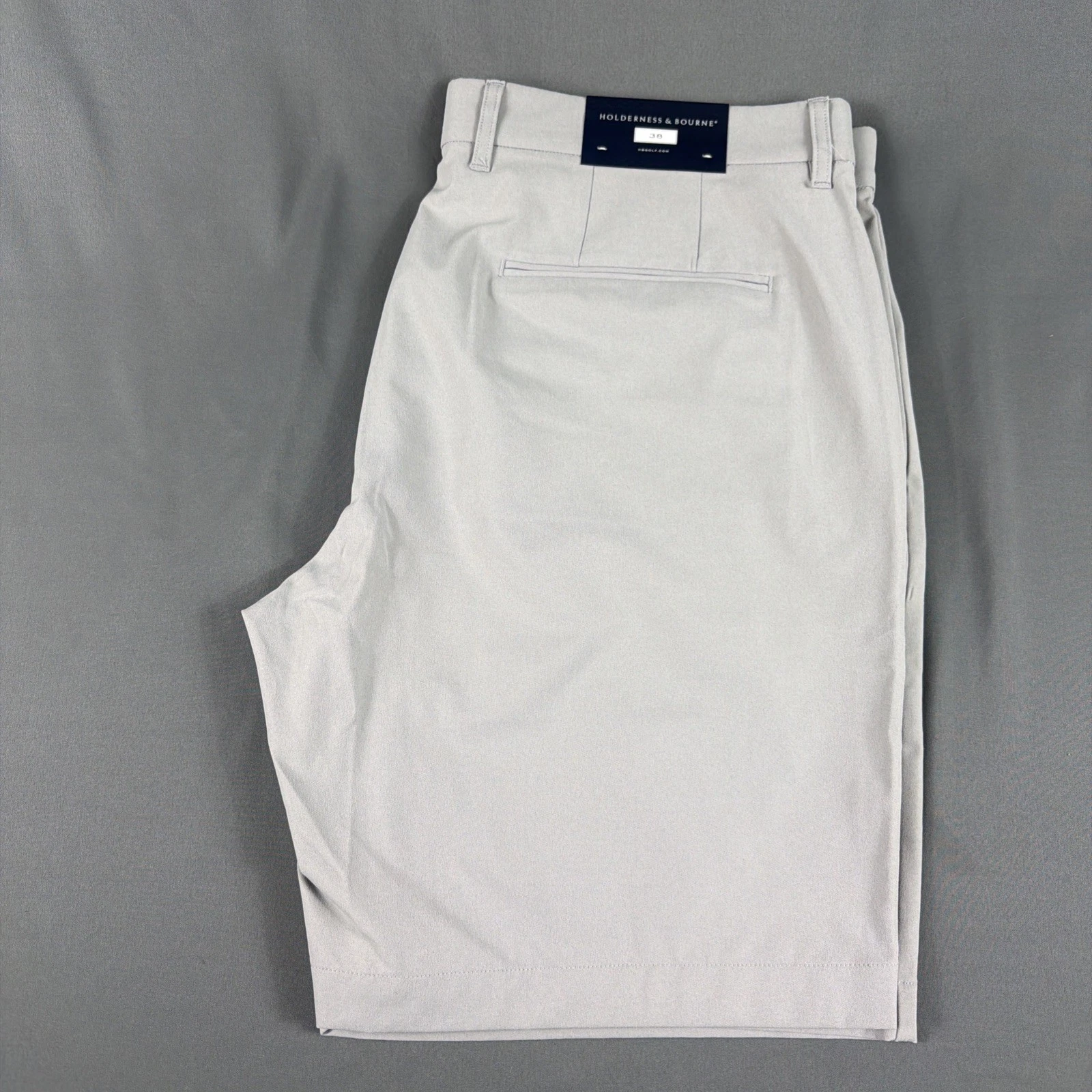 Holderness & Bourne Golf Shorts 38 x 9 Gray Polyester NWT MSRP $139