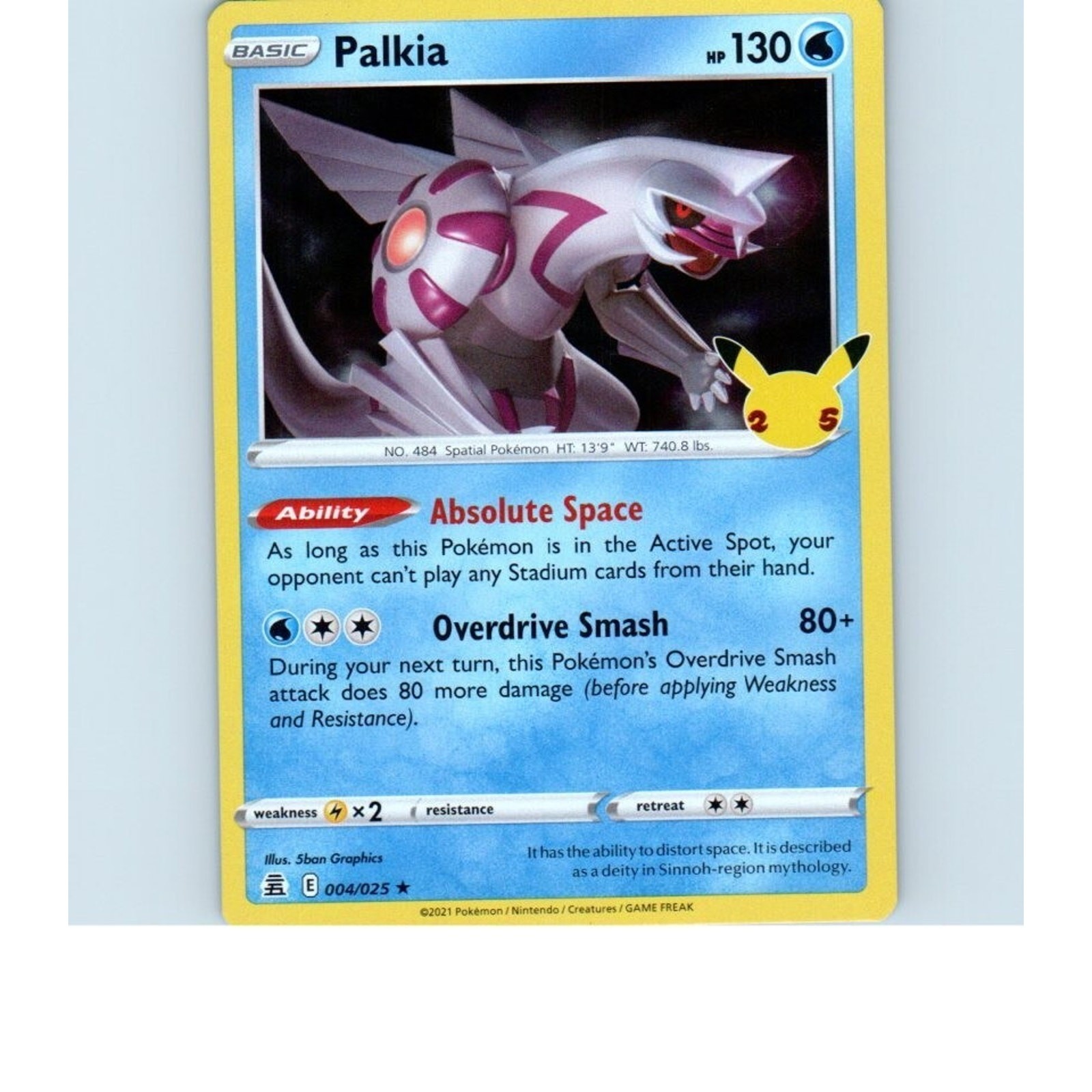 2021 Palkia 004/025 Pokemon Card