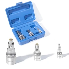 Magnetic Socket Adapters 1/4", 3/8", 1/2" Drive, 3 Pcs Extension Bar with Mag...