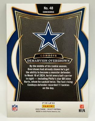 Demarvion Overshown *Zebra* 2024 Panini Select Concourse Level SSP