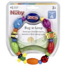 Nuby Soothing Teether Bug-a-Loop 3 Months 1 Soothing Teether BPA-Free