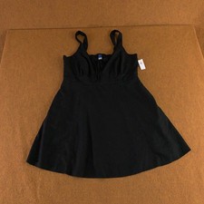 Old Navy Womens Size XL Black Sleeveless Fit & Flare Linen Mini Dress NWT *Flaw