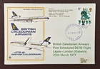 1977 British Caledonian First DC10 Flight Cover Lagos to London, Nigeria