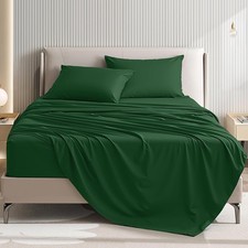 Cal King 4 Piece Bed Sheet Set - Ultra Imitation Cotton-Premium Breathable ...