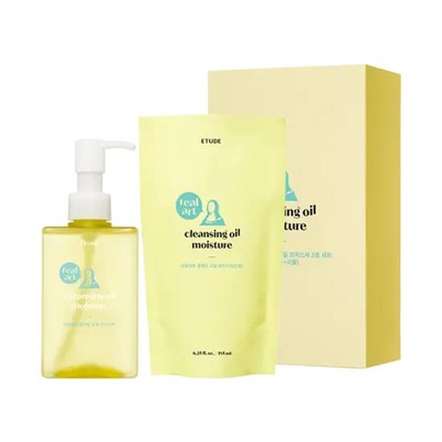 ETUDE HOUSE Real Art Cleansing Oil Moisture 185ml + 185ml (Refill)