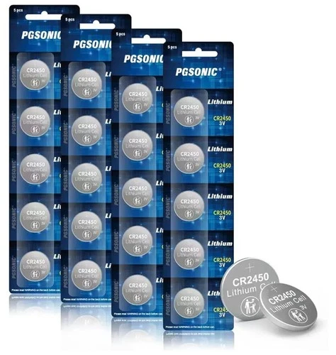 PGSONIC 20 Pack CR2450 3V Lithium Coin Battery EXP 12/2027 - product listing photo