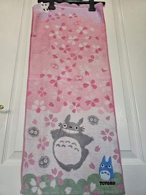 Mein Nachbar Totoro besticktes Baumwolltuch 35x80cm Studio Ghibli Blumen Handtuch