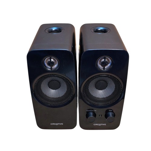 Creative Inspire T10 Speakers Black with Power Adapter and Audio Cable Tested - Picture 10 of 14