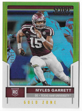 MYLES GARRETT 2017 PANINI SCORE ROOKIE RC GOLD ZONE CARD #13/50!
