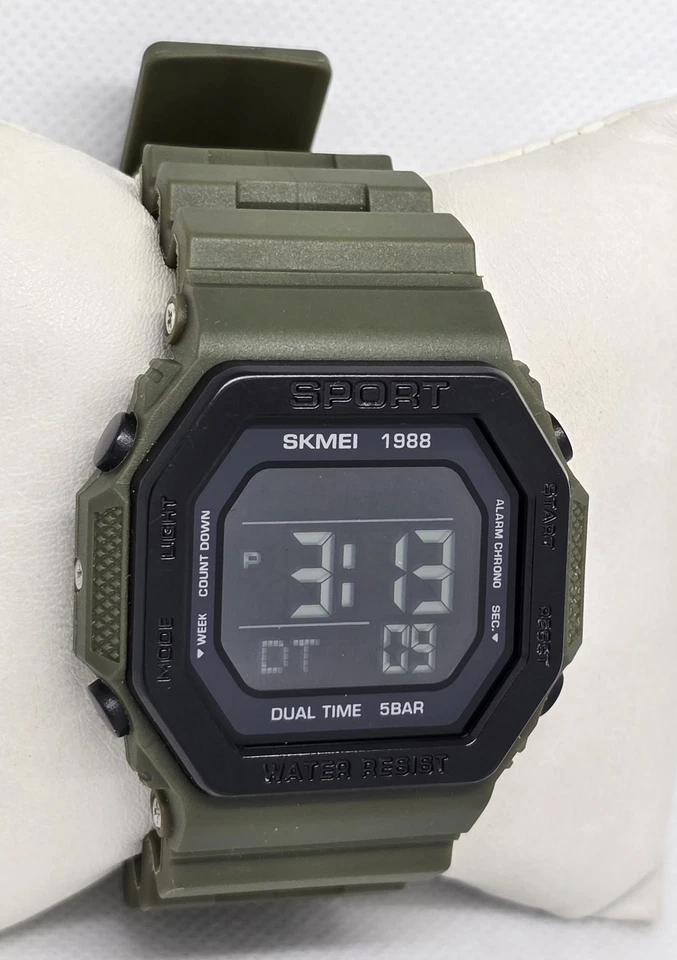 Reloj deportivo SKMEI 1988 digital WR 5Bar crono alarma retroiluminación 09 para hombre Foto 3 de 4