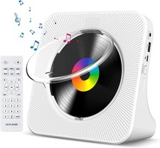 Gueray CD Player Portable Bluetooth Desktop for Home with White