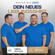 LOGOSTAR - T-Shirt Herren in Übergröße | Gr. 3XL - 15XL | 100% Baumwolle