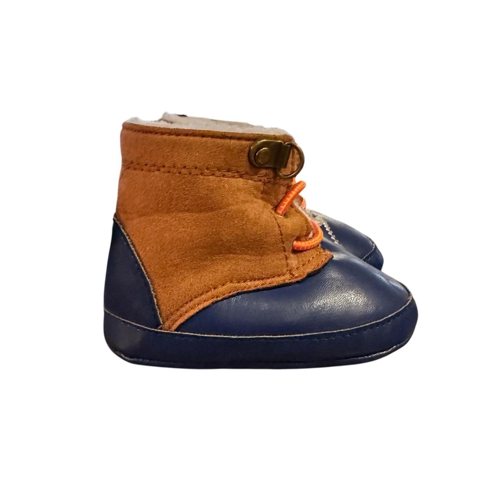 Size 1 Infant Boys Baby Casual Fuzzy Booties