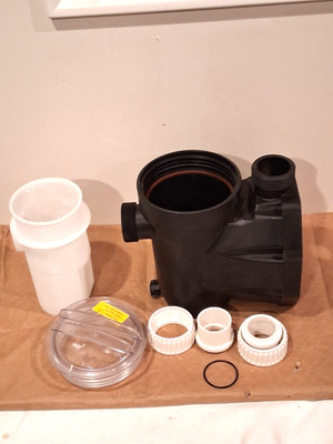 NEW Dacom SPP1500A 2HP Swimming Pool Pump Housing ONLY w/ connectors & basket