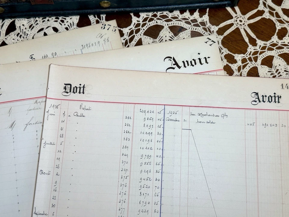 French Ledger Variety Pack - 6 Large Ledger Pages with Beautiful Handwriting - Image 2 of 4