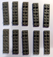 Gray Train Track Sleeper Plate x 10 - 2 x 8 with Rail Grooves - Item No. 4166