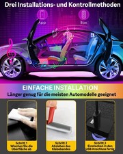 LED Auto Interni Striscia LED Auto Interni con Porta USB Controllo App Accessori - Miniatura 3
