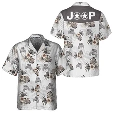 Jeep And Hibiscus Pattern Hawaiian Shirt Tropical Jeep Shirt For
