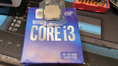 Intel Core i3-10100F 3.60GHz Quad Core SRH8U 8 Thread LGA 1151