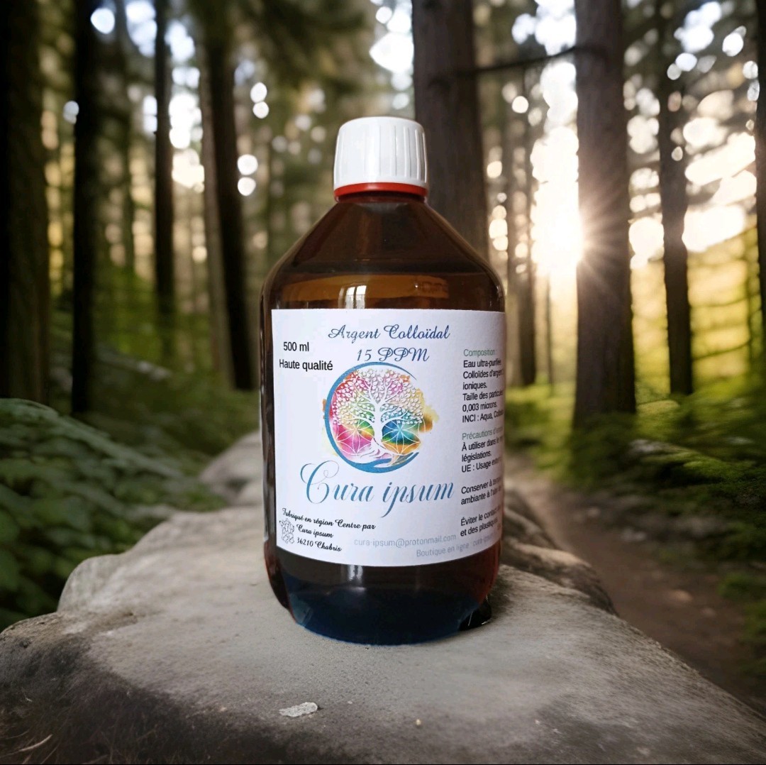 Argent Colloïdal 15 PPM Solution Purifiante Peau Saine 500 ml