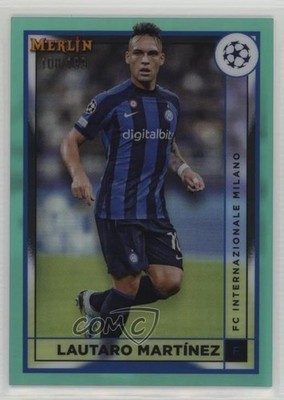 2022 Merlin UEFA Club Competitions Aqua Refractor Lautaro Martinez Martínez 13i1