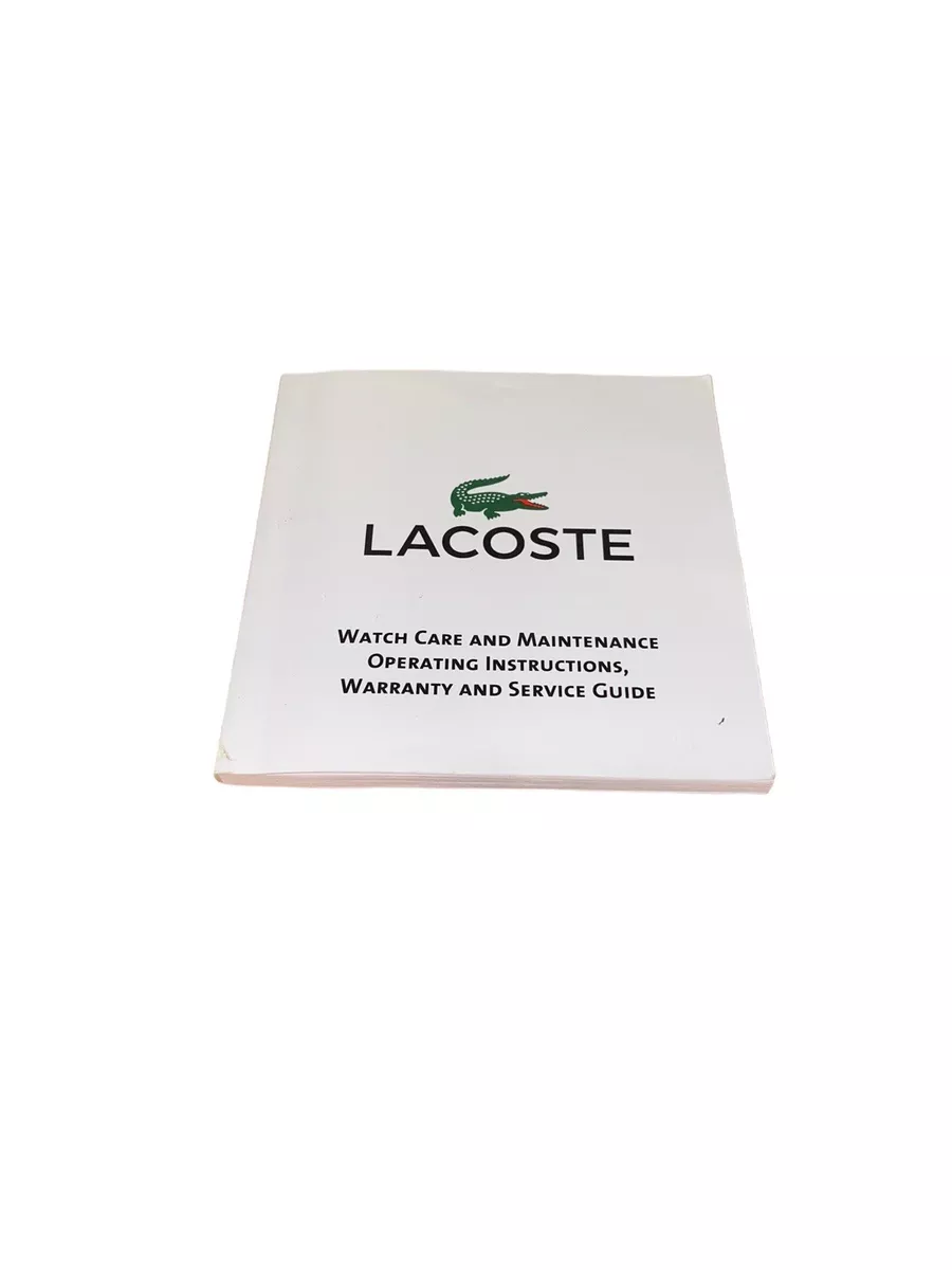 Lacoste watch best sale instructions