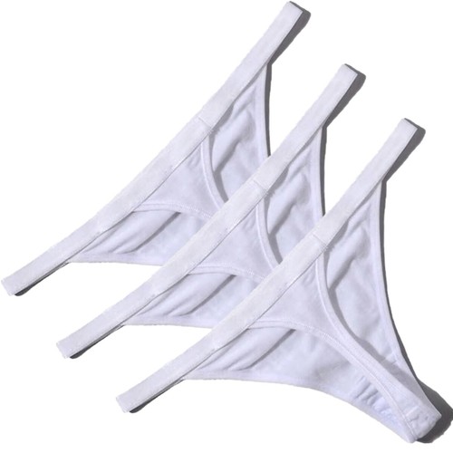 Sexy T-back 3 Pack Women Solid Cotton G String Thongs Panties Underwears Bikini - Picture 11 of 18