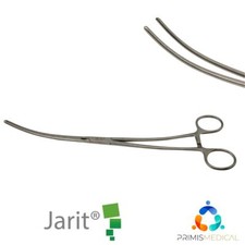 Jarit 320-282 DeBakey Aortic Aneurysm Clamp Curved 1 x 2 Teeth 10-1/2"