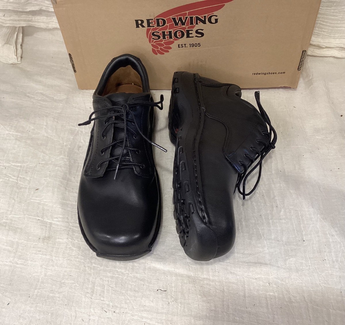 RED WING Made in USA 8703 BLACK OXFORD LACE WORK UTILITY RED WING Made in USA 8703 BLACK OXFORD LACE WORK UTILITY