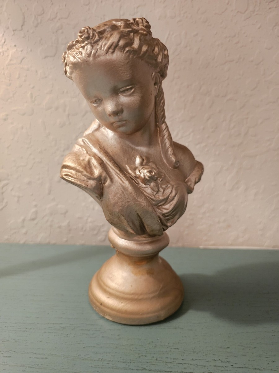 Vintage Chalkware/Plaster Bust Statue-Numbered/9 1/2