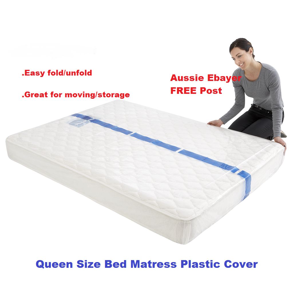 2xQueen Size Bed Mattress Protector Plastic Protection Cover Moving