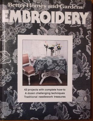 EMBROIDERY 42 projects instruction technique vintage 1978 bhg