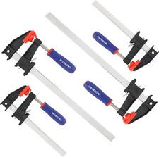 6-Inch 12-Inch Steel Bar Clamps Set, 4-pack Quick-Release Clutch Style Bar Cla