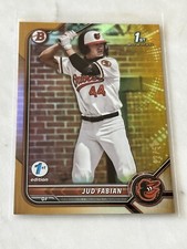 JUD FABIAN 2022 BOWMAN DRAFT CHROME GOLD REFRACTOR RC /25 ORIOLES 1st Edition