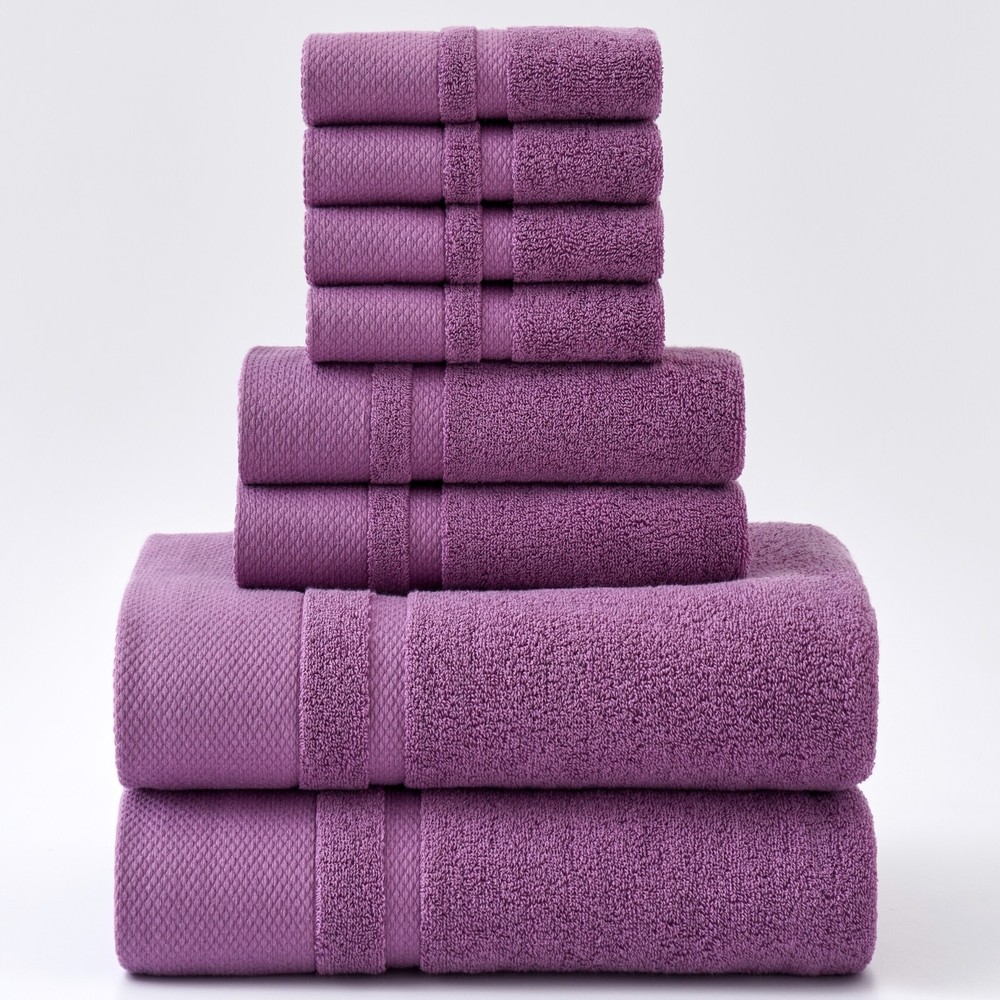 KOILIFE Towels 8Pc Towel Set 2 Bath Towels 2 Hand Towels 4 Washcloths