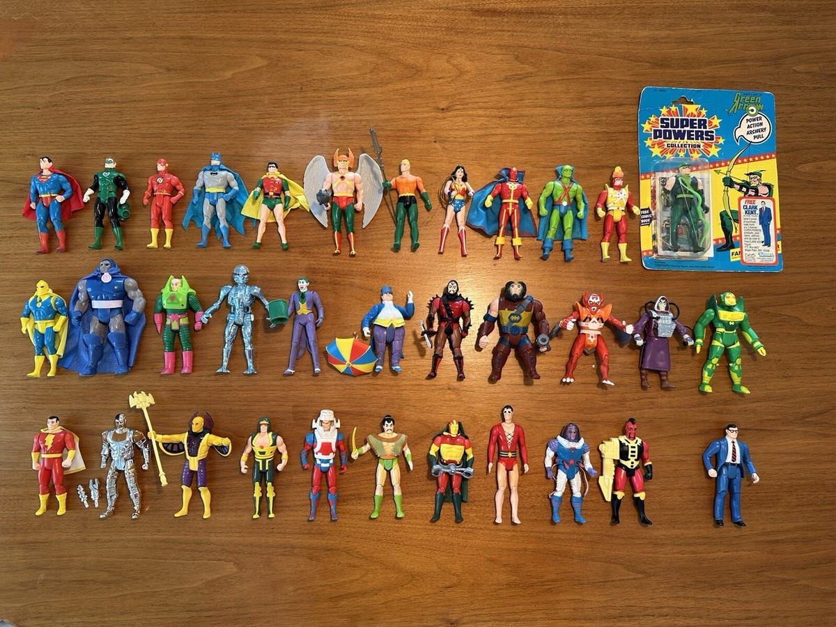 COMPLETE SET of 34 Vintage Kenner Super Powers Figures — LOT