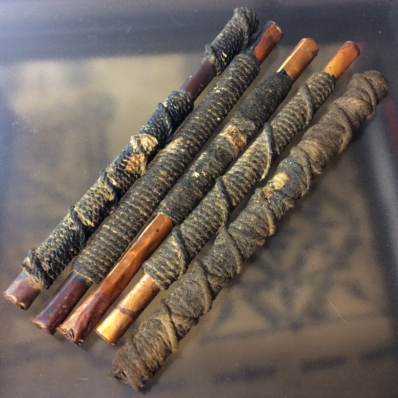 5pcs Vintage Takrud LP Derm SACRED Thai Amulet RARE Ancient GREAT Protection