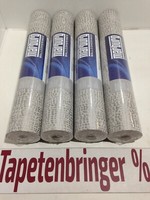 Vliestapete Marburg 4 X 31304 (4Rollen) Uni Metallic Silber Grau Muster Glanz