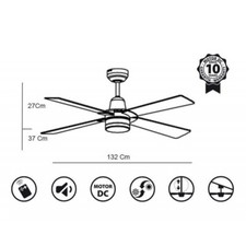 Ventilatore a soffitto diametro122cm- estate inverno, con punto luce,telecomando